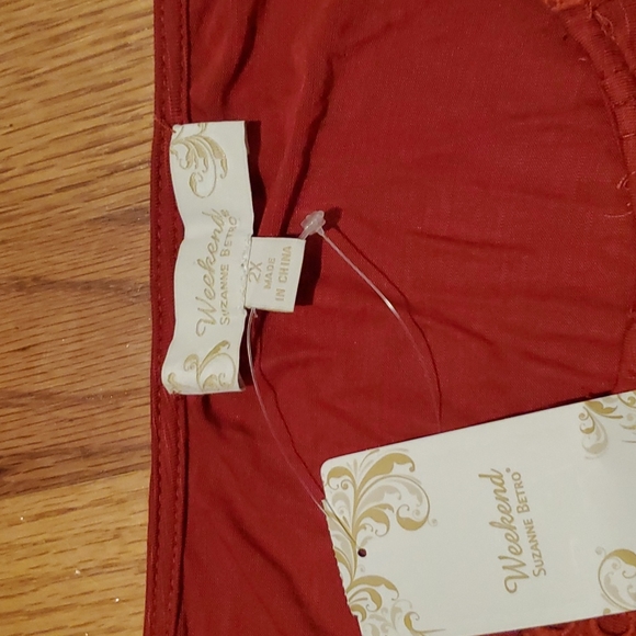 Weekend Suzanne Betro Burnt Orange Red Shirt - Picture 6 of 10